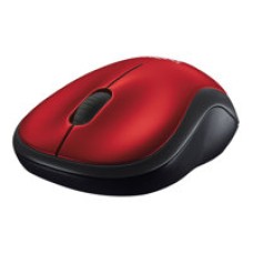 Logitech M185 - Mouse - right and left-handed - optical - wireless - 2.4 GHz - USB wireless receiver - red