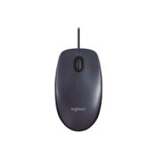 Logitech M100 - Mouse - right and left-handed - optical - 3 buttons - wired - USB - black