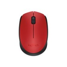 Logitech M170 - Mouse - right and left-handed - wireless - 2.4 GHz - USB wireless receiver - red