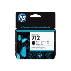 HP 712 - 80 ml - black - original - DesignJet - ink cartridge - for DesignJet Studio, T210, T230, T250, T630, T650