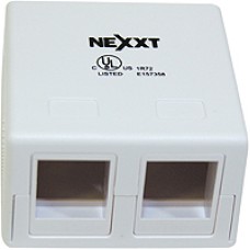 Nexxt Unloaded Surface Mount Box 2 Port White