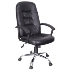 Xtech Calabria - Chair - executive - armrests - tilt - swivel - plastic, metal, PVC, foam, leatherette, plywood - black