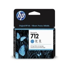 HP 712 - 29 ml - cyan - original - DesignJet - ink cartridge - for DesignJet Studio, T210, T230, T250, T630, T650