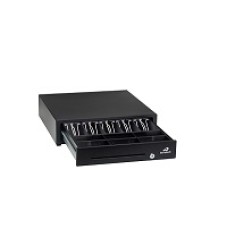RJ-12 Universal Cable Included - Compatible with Epson and Star printers - Money Tray 5 Bill / 6 Coins - Metal Chassis - Removable Coin Compartment - 3 adjustable dividers - 3 Positions Open, Closed, Manual open - 16" x 16" x 4.5" - 15.8 lb