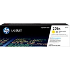 HP 206X - High Yield - yellow - original - LaserJet - toner cartridge (W2112X) - for Color LaserJet Pro M255dw, M255nw, MFP M282nw, MFP M283cdw, MFP M283fdn, MFP M283fdw