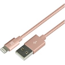 Klip Xtreme - USB cable - 4 pin USB Type A - 1 m - Rose gold - Braided