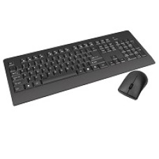 Klip Xtreme - Keyboard and mouse set - English - Wireless - USB - Black - water resistant