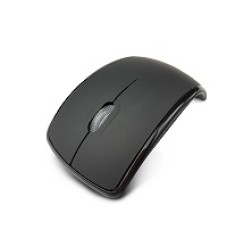 Klip Xtreme Lightflex KMW-375 - Mouse - ergonomic - optical - 3 buttons - wireless - 2.4 GHz - USB wireless receiver - black