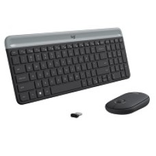 Logitech - Keyboard and mouse set - English - Wireless - Graphite MK470