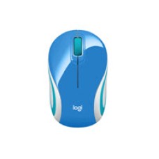 Logitech M187 - Mouse - optical - 3 buttons - wireless - 2.4 GHz - USB wireless receiver - blue
