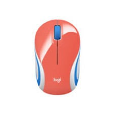 Logitech M187 - Mouse - optical - 3 buttons - wireless - 2.4 GHz - USB wireless receiver - coral