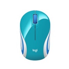 Logitech M187 - Mouse - optical - 3 buttons - wireless - 2.4 GHz - USB wireless receiver - teal