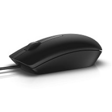 Dell MS116 - Mouse - optical - 3 buttons - wired - USB - black - for Chromebook 3110 2-in-1, 31XX; Latitude 54XX, 55XX, 7310 2-in-1; Precision 3260