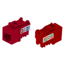 Nexxt Solutions Infrastructure - Keystone Jack - Category 6 - Cat6 Unshd KJ Red