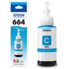 Epson T664 - Cyan - original - ink refill - for Epson L380, L386, L395, L495; EcoTank ET-2600, 2650, L1455, L396, L606, L656
