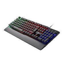 Xtech XTK-510E Wired Gaming Keyboard - Spanish - Multi-color backlight - LED illumination with on/off, static and breathing light effects - Plug and play USB connection - Integrated palm rest with textured finish