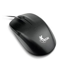 Xtech - Mouse - USB - Wired - All black - 3D 3-button XTM-205  - 1000dpi