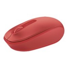 Microsoft Wireless Mobile Mouse 1850 - Mouse - right and left-handed - optical - 3 buttons - wireless - 2.4 GHz - USB wireless receiver - flame red