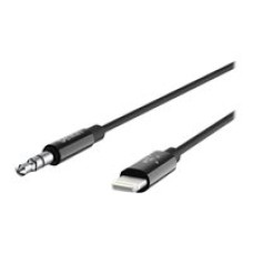 Belkin - Lightning to headphone jack cable - Lightning male to stereo mini jack male - 91.4 cm - black - for Apple iPhone (Lightning)