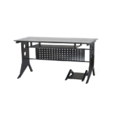 Computer Desk Black with Tempered Glass Top Xtech CT-1211