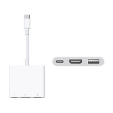 Apple Digital AV Multiport Adapter - Adapter - USB-C male to USB, HDMI, USB-C (power only) female - 4K support - for 10.9-inch iPad Air; 11-inch iPad Pro; 12.9-inch iPad Pro; iMac; iMac Pro; MacBook Pro